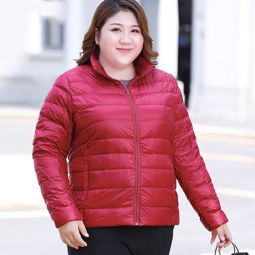 【大码女装】最新款正品韩版宽松羽绒服女胖mm胖妈妈中老年长辈礼