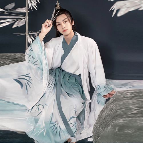 孤鲤汉服男套装学生古装公子男生飘逸中国风男士仙气