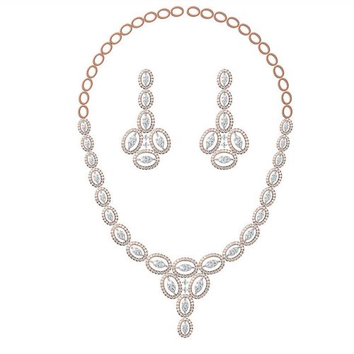 百赫18k金钻石项链高级婚嫁珠宝宴会珠宝贵族珠宝定制