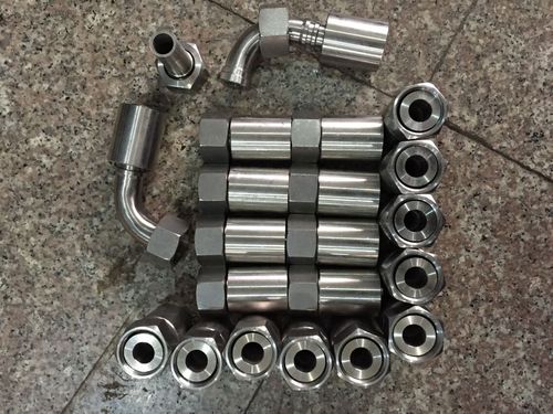 不锈钢胶管接头 扣压式软管接头 高压油管接头液压胶管接头