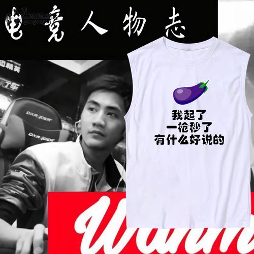 csgo茄子表情反恐精英白给wdnmd游戏闸总无袖t桖男女纯棉背心棉潮