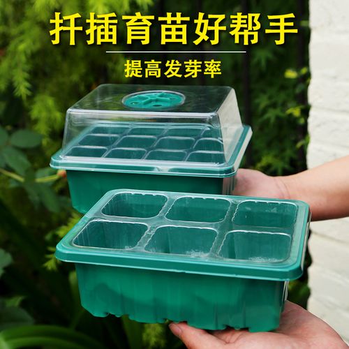 育苗盘穴盘塑料杯种植神器营养钵蔬菜多肉育种扦插盒带盖托盘盆