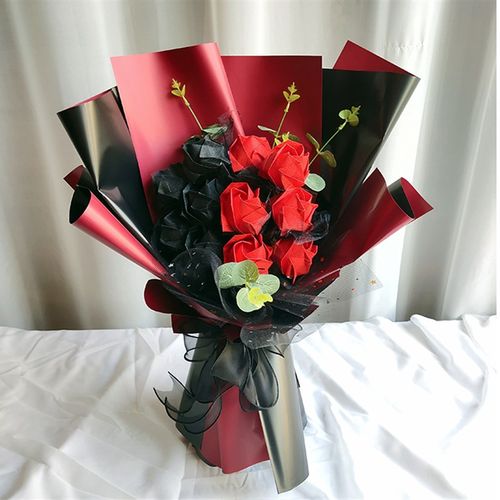 11朵川崎玫瑰折纸花束r材料包/手工玫瑰花束diy自制/金葱纸送