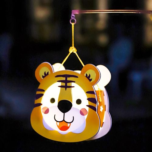 【抖音同款】2022新款迎虎年手工作品幼儿园迎新年手工灯笼制作diy