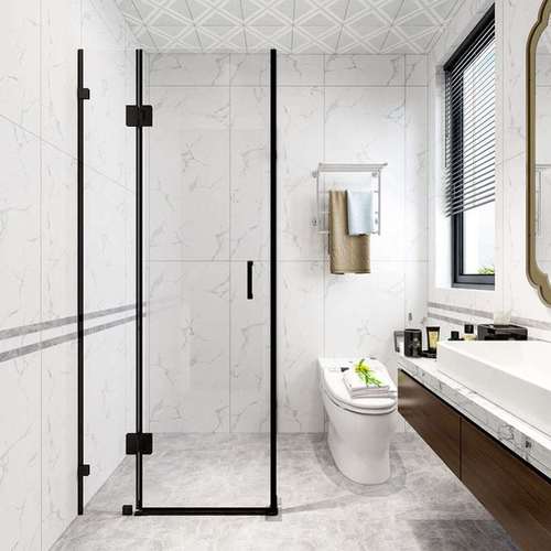 淋浴房门玻璃移门卫生间隔断干湿分离神器洗澡间玻璃推拉门浴室门