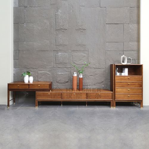 北欧e家汉斯麦尔二代产品黄檀木厅柜拉台斗柜组合家具现代轻奢 组合一