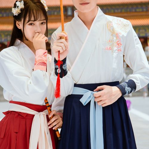 传统汉服配饰仙鹤绣花情侣男女古风护腕护臂仅护腕束袖手套古装