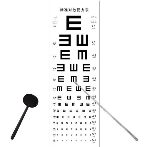 标准对数视力表儿童家用幼儿园近视检测对照表贴纸e字