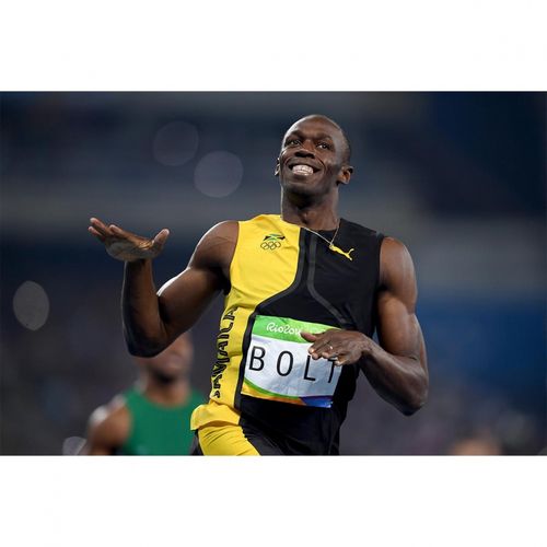 狼天影  博尔特海报墙贴画纸百米飞人田径短跑运动写真宿舍可来图定制