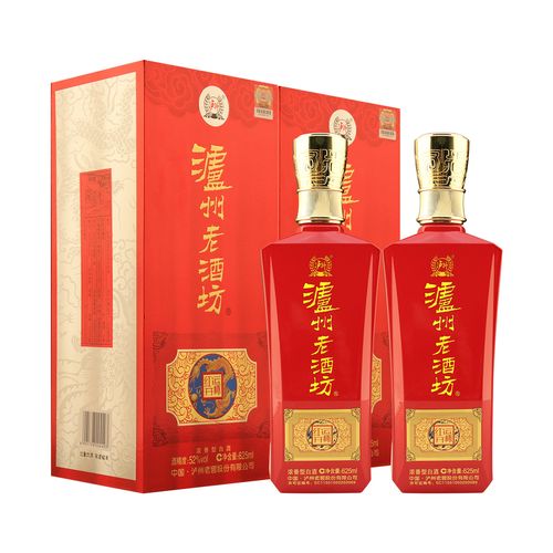 泸州老窖泸州老酒坊红运开怀酒52度625ml*2瓶浓香型白酒