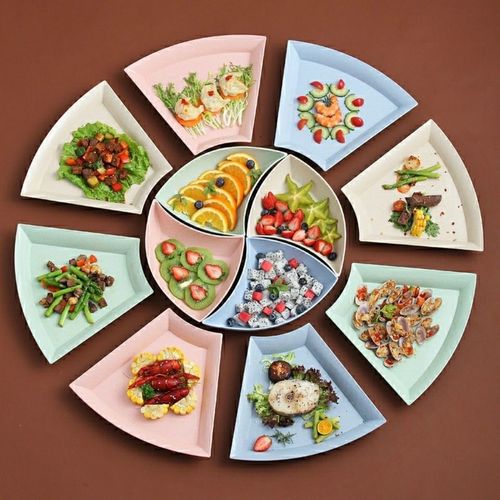 新款碟子新年团圆拼盘餐具组合过年盘子菜盘成碗家用全套创意套装