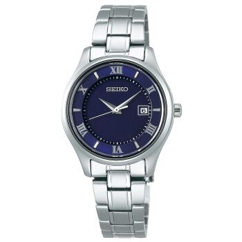 精工(seiko) 手表 光动能表简约商务休闲蓝宝石玻璃镜面 (男女对表