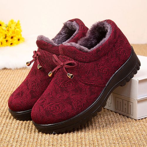 老太太棉鞋女士棉鞋冬中老年妈妈鞋老人软底厚底加绒加厚老北京奶奶