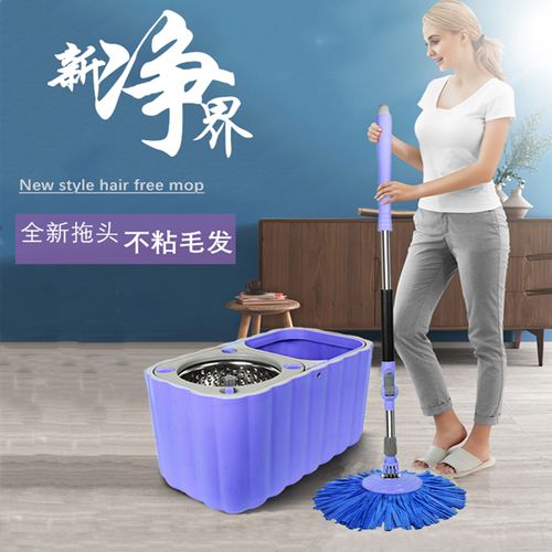 旋转拖把懒人手动家用鹿皮拖布干湿两用一遍净拖地神器墩布甩干桶
