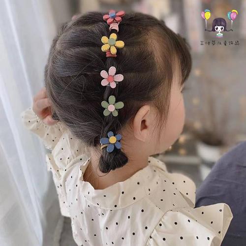 2021韩国新款儿童头绳不伤发女童扎头发皮筋发圈花朵