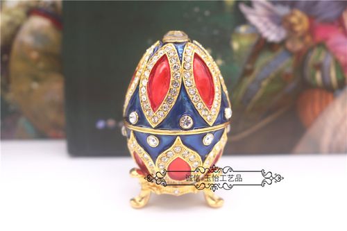 俄罗斯复活节彩蛋锡金属工艺品猫眼款小彩蛋摆件家居饰品柜台摆设