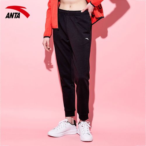安踏运动裤女春秋裤子针织裤女款长裤休闲裤女士卫裤官方旗舰女裤