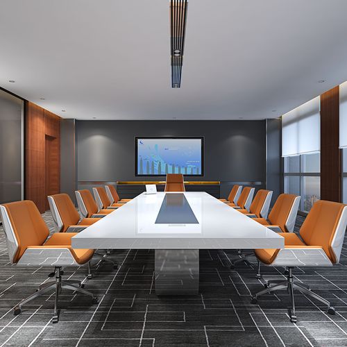 办公家具烤漆会议桌简约现代会议室10人办公桌培训桌长条桌椅组合