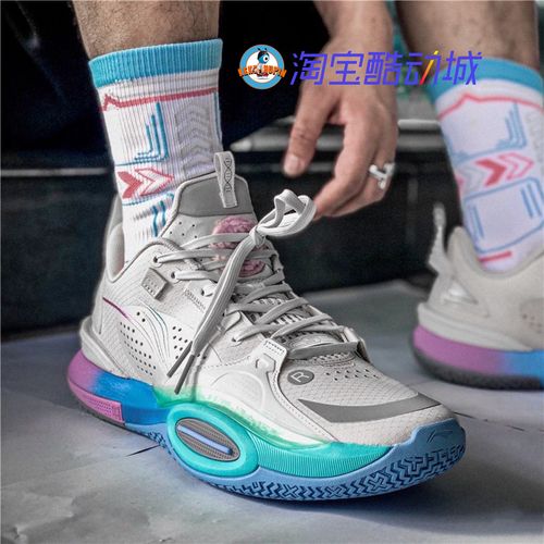 lining 李宁 韦德全城10 米白 棉花糖 男子实战篮球鞋 abas009-1