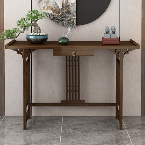 新中式供桌现代简约玄关桌门厅入户玄关台靠墙过道条案禅意端景台