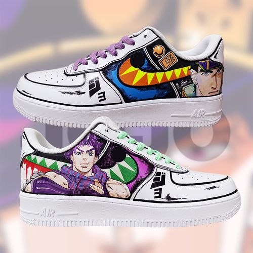 jojo的奇妙冒险空条承太郎diy定制aj手绘篮球鞋子代画af1动漫涂鸦