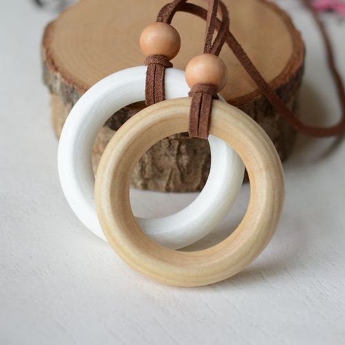 小清新木质吊坠男女毛衣项链包邮韩版时尚民族饰品平安圈复古百搭