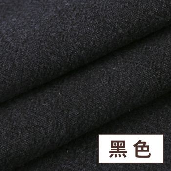 棉麻布料服装面料刺绣diy薄款亚麻布纯色衬衫夏季麻布料 黑色(半米价)