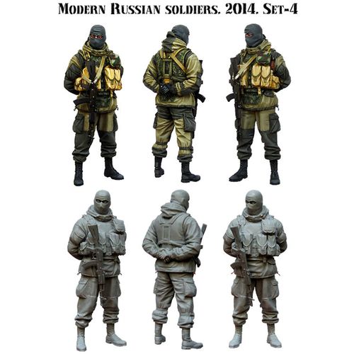 1/35树脂人物兵人模型现代俄罗斯士兵 包邮gk手办白模军事战争163