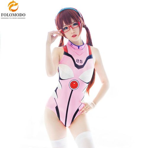 folomodo 日系eva连体dva死库水泳装温泉游泳衣女绫波丽明日香cosplay