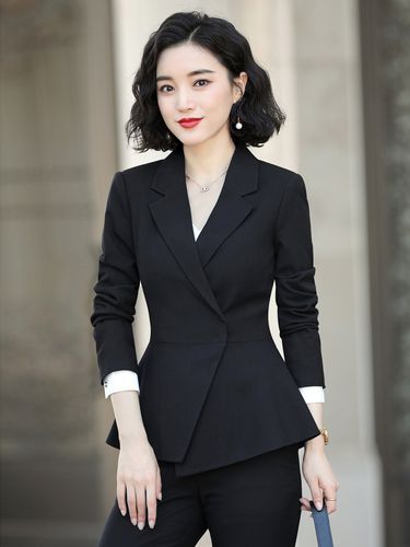 黑色西装外套女士正装新款时尚高端上班干练西服名媛