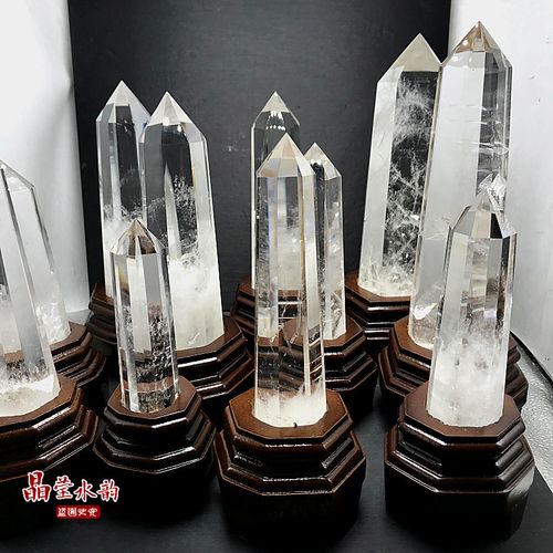 藏传佛教 八面水晶柱 纯天然白水晶柱 八棱柱 八吉祥征 掌柜推荐