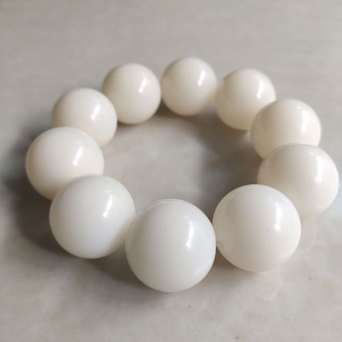 26mm白玉菩提根手串精抛光高密顺白圆珠男女菩提子文玩佛珠手串