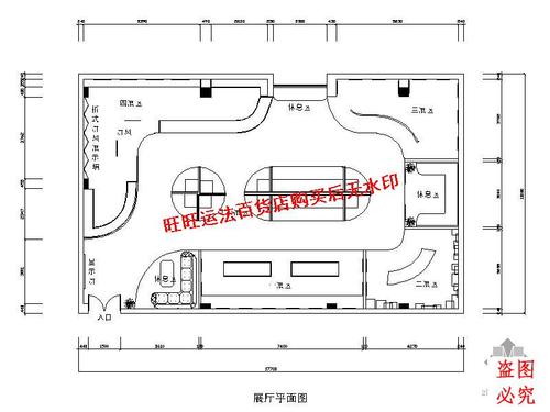 197㎡展厅设计装修cad图纸(含效果)室内设计装修dwg图