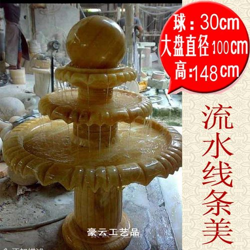 新款石材植物假山流水喷泉室内家居开业礼物装饰品流水摆件循环水