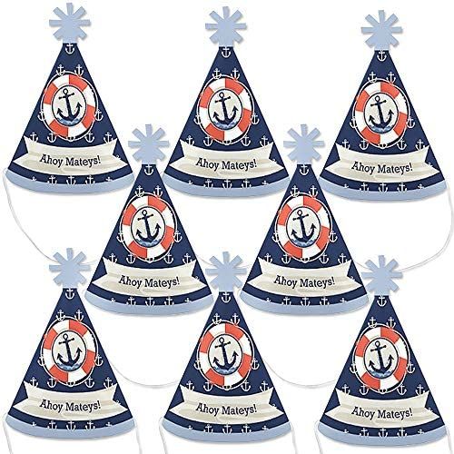 big dot of happiness ahoy - nautical - mini cone baby shower
