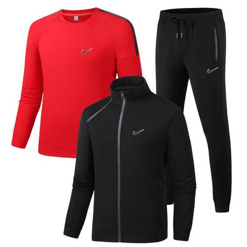 tz nike耐克中老年套装运动服男春秋新款爸爸装男士休闲三件套中年