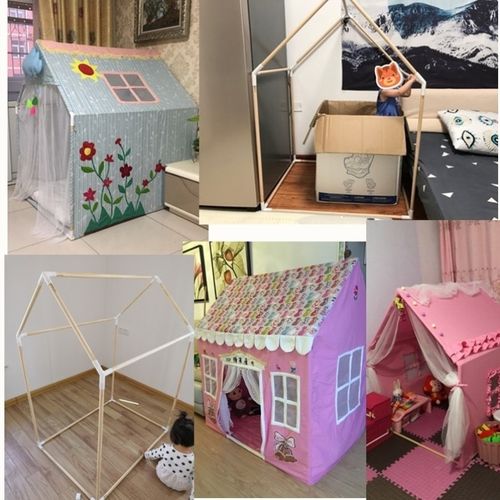diy手工儿童帐篷游戏屋支架配件室内玩具屋小房子秘密基地小屋
