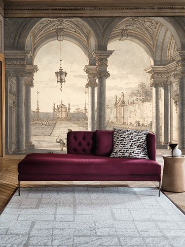 复古文艺复兴壁纸欧式墙纸客厅电视背景壁画 爱丽舍宫