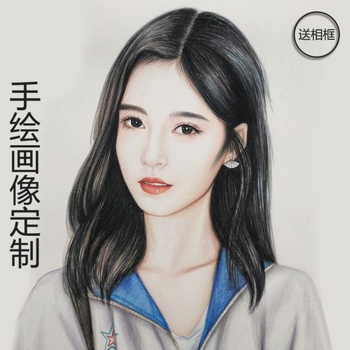 画像手绘彩铅画代画人物画肖像画人照片转手绘画头像画 抖音同款2022
