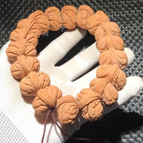 28mm大尺寸秦岭霸王龙矮桩桃核手串龙纹爆肚疙瘩纹桃胡男佛珠手持