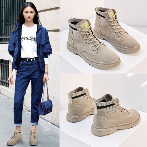 斯蒂涵领跑8·真皮马丁靴高帮鞋女鞋:限价158,198