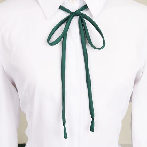 日系jk制服新款孔雀绿手系领绳毕业照学院风蝴蝶结飘带领花领结女