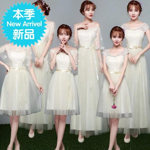 白色大码灰色抹胸韩版西式夏季伴娘礼服15女2018新款