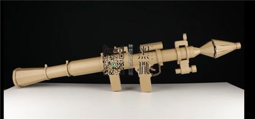 图纸 视频rpg rocket火箭筒玩具纸板枪瓦楞纸diy手工可发射awm98k