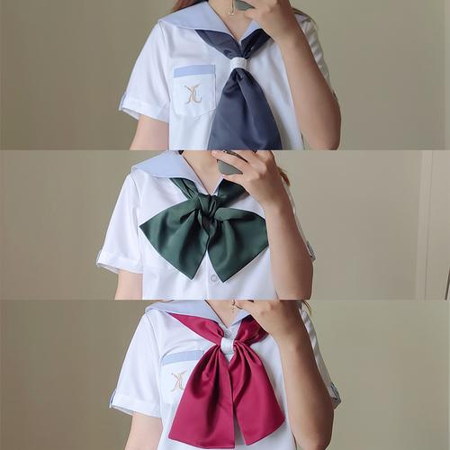 【现货】~大直条巾~jk制服领结日系学院风系带水手服普通的制服馆