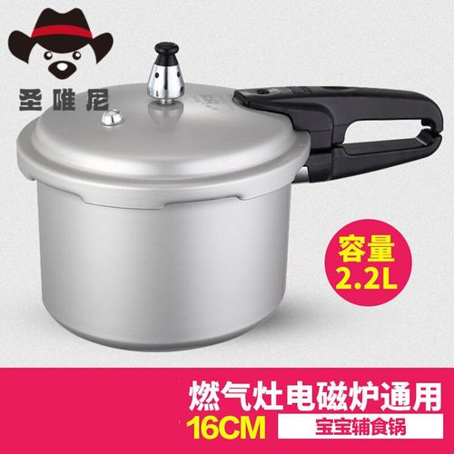 高压锅家用燃气电磁通用迷你小型压力锅防爆1-2-3-4-5-6人 16cm 燃气