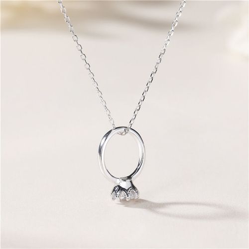 s925纯银戒指项链女潮设计感小众bb戒锁骨链生日礼物送女友网红款