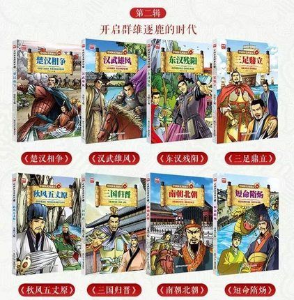 【新华正版】中国历史漫游记第二辑2 全套8册彩绘漫画版儿童历史故事