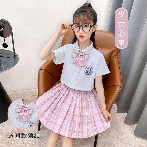 女童jk套装10岁到15岁女春夏女童套装10儿童春装女童.