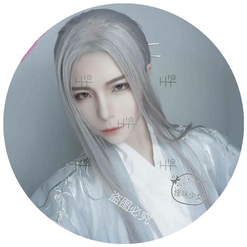 古装古风男生头发古发发型长发男士汉服高马尾假发男